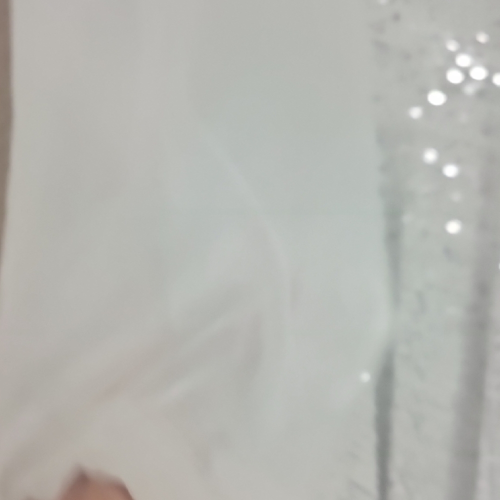 Silver Sequin Dress with White Sleeves - Picture 5 of 5